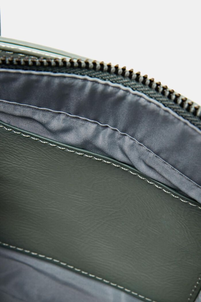 Handtas met afneembare schouderriem, DUSTY GREEN, detail image number 3