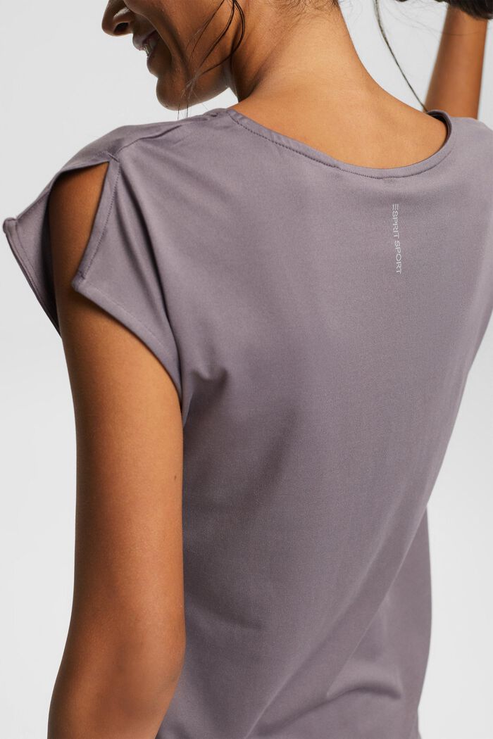 Gerecycled: T-shirt met E-DRY, TAUPE, detail image number 2