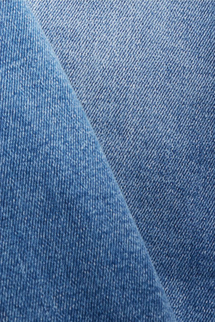 Skinny jeans met destroyed look, biologisch katoen, BLUE MEDIUM WASHED, detail image number 4