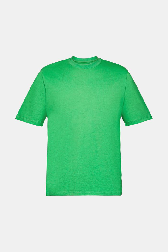 Katoenen T-shirt met ronde hals, GREEN, detail image number 7