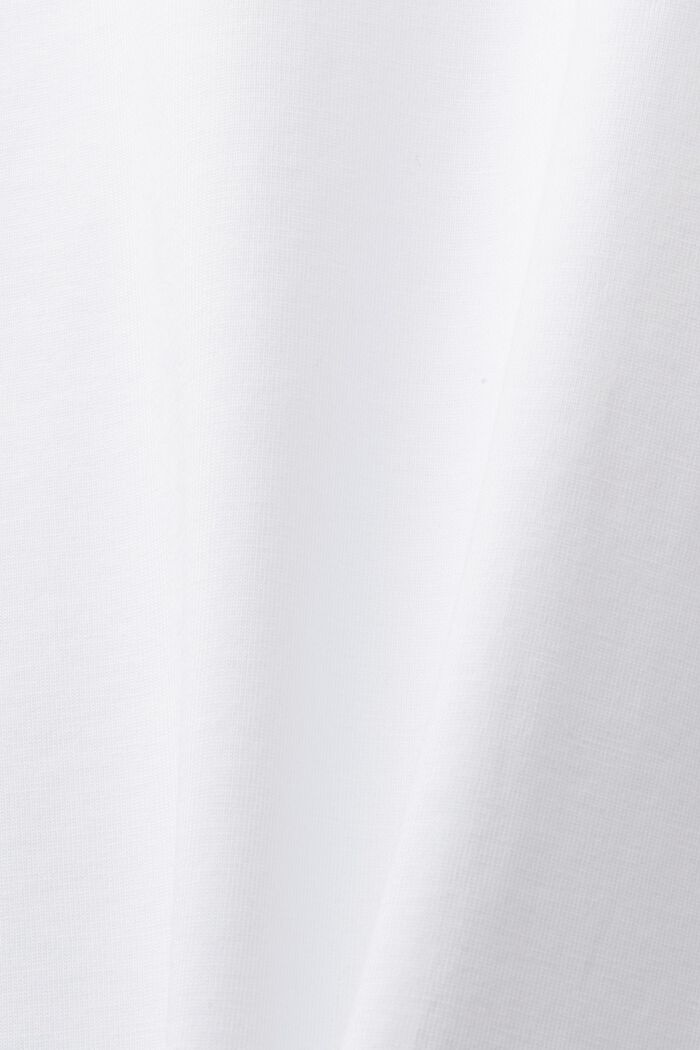 T-shirt van pima katoen-jersey met ronde hals, WHITE, detail image number 5