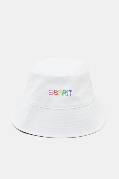 Twill bucket hat met label