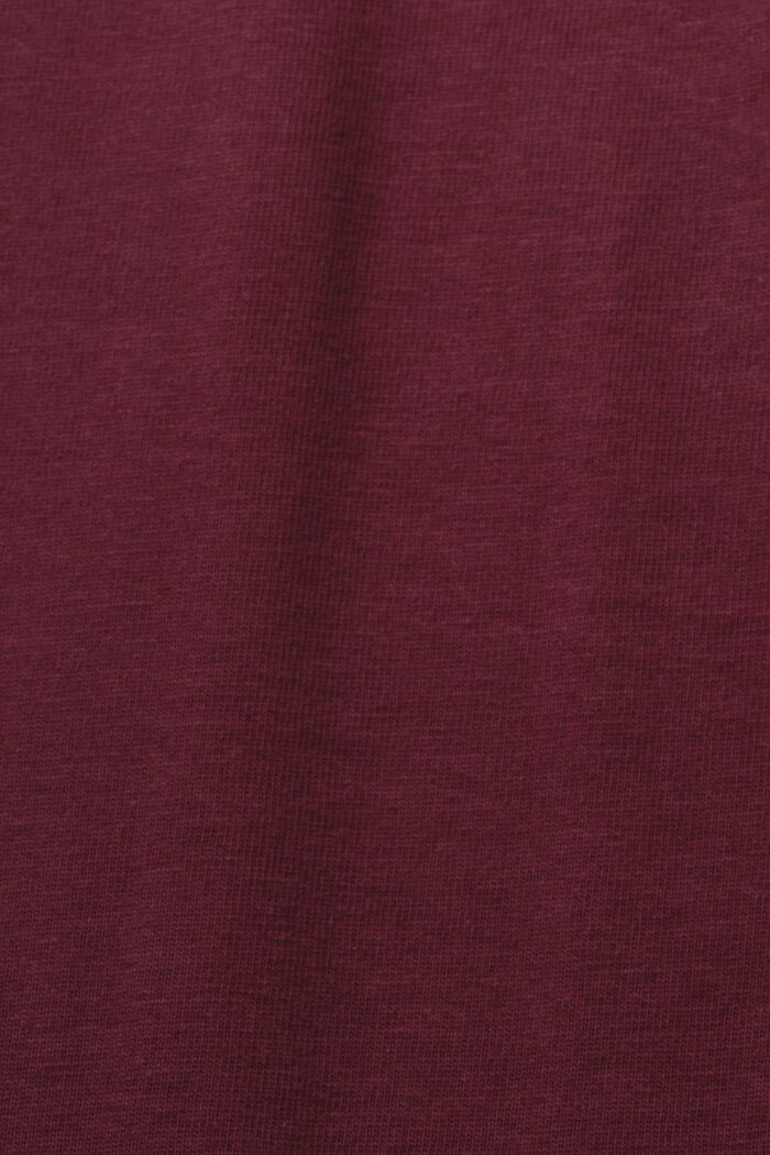Jersey T-shirt met print, 100% katoen, AUBERGINE, detail image number 5