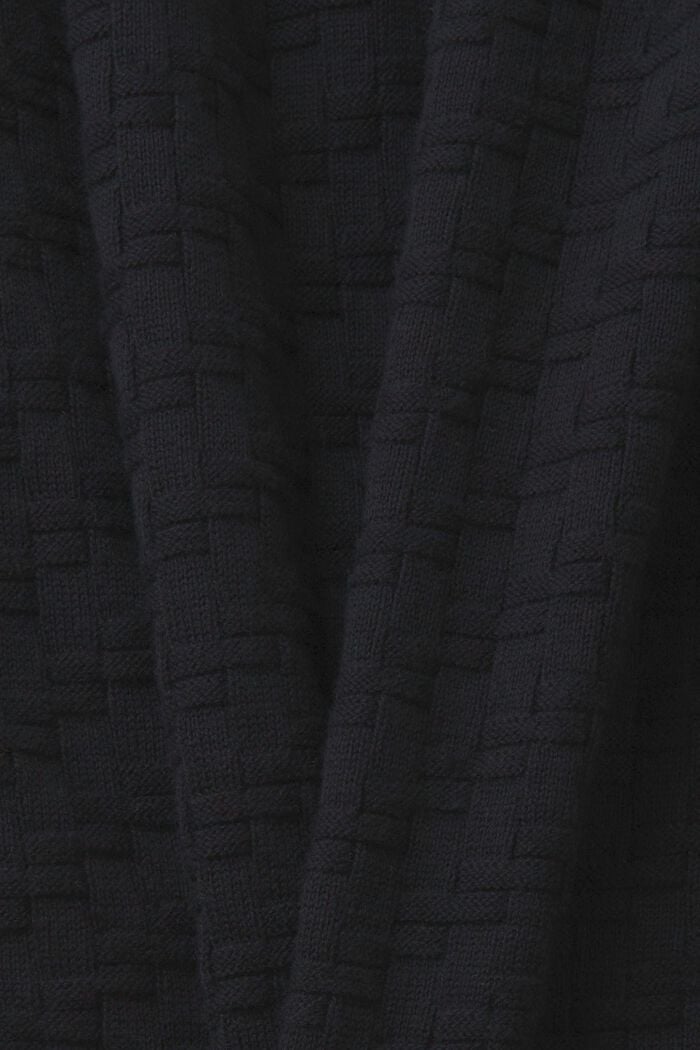 Vest van gestructureerd breisel, BLACK, detail image number 5