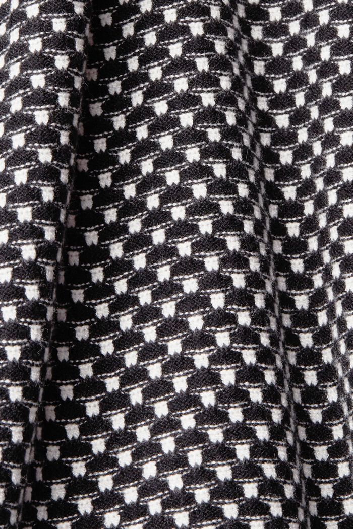 Tweekleurige gebreide trui, LENZING™ ECOVERO™, BLACK, detail image number 5