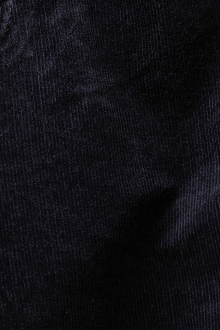 Bootcut corduroy broek met hoge taille, NAVY, detail image number 5