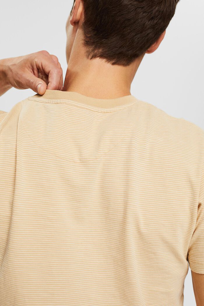 Jersey T-shirt met streepmotief, SAND, detail image number 1