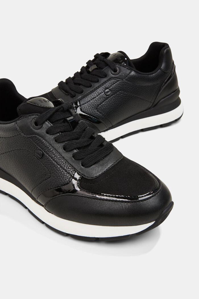 Sneakers van een materiaalmix, BLACK, detail image number 3