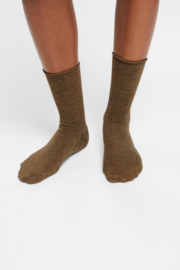 Set van 3 paar sokken met kasjmier, BROWN, detail image number 1