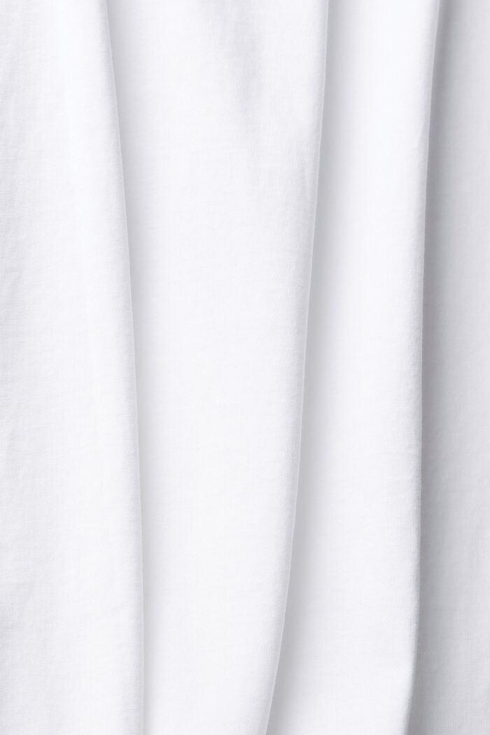 Jersey T-shirt met print op het voorpand, WHITE, detail image number 1