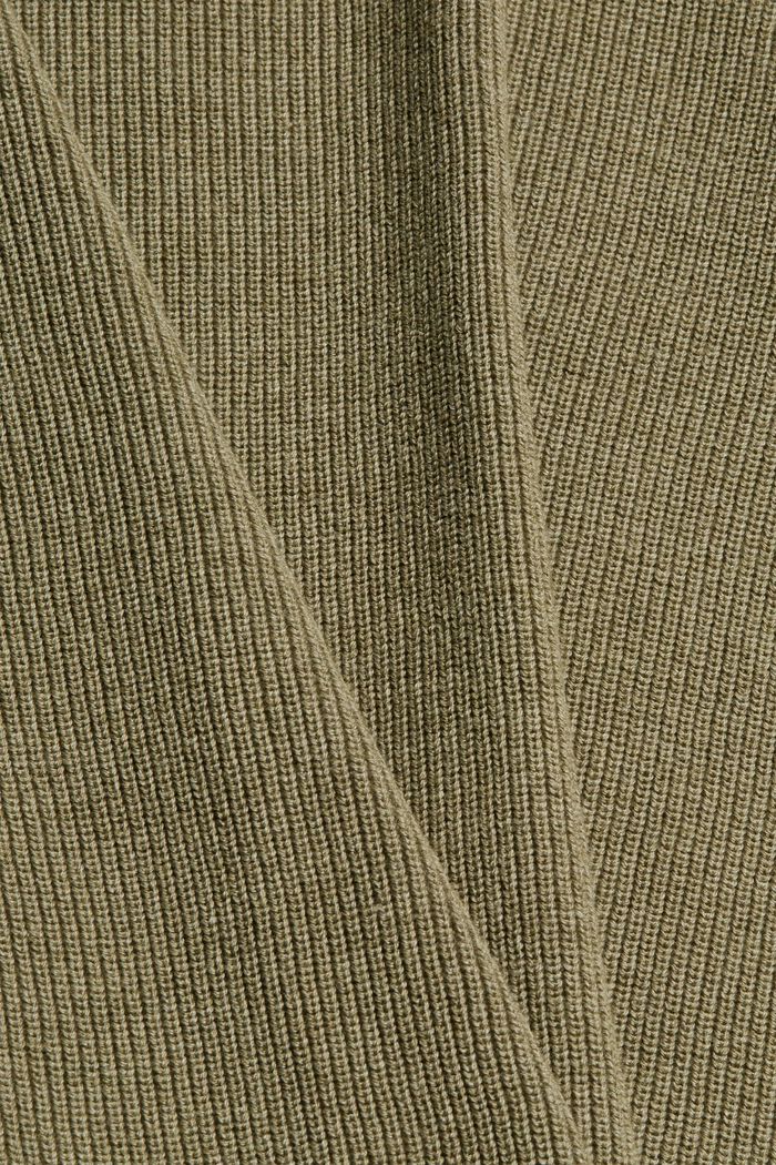 Gebreide trui van 100% organic cotton, PALE KHAKI, detail image number 4