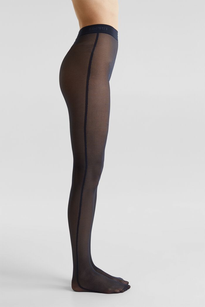 Panty met gestructureerde strepen, MARINE, detail image number 0