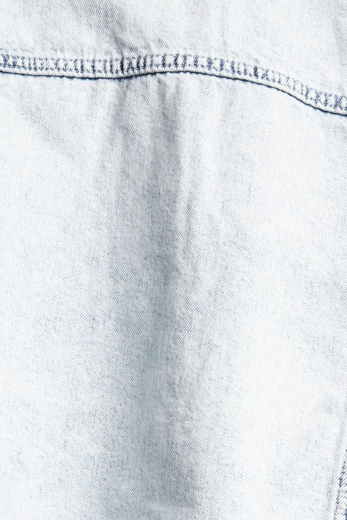 Cropped denim jack van een mix met biologisch katoen, BLUE BLEACHED, detail image number 4