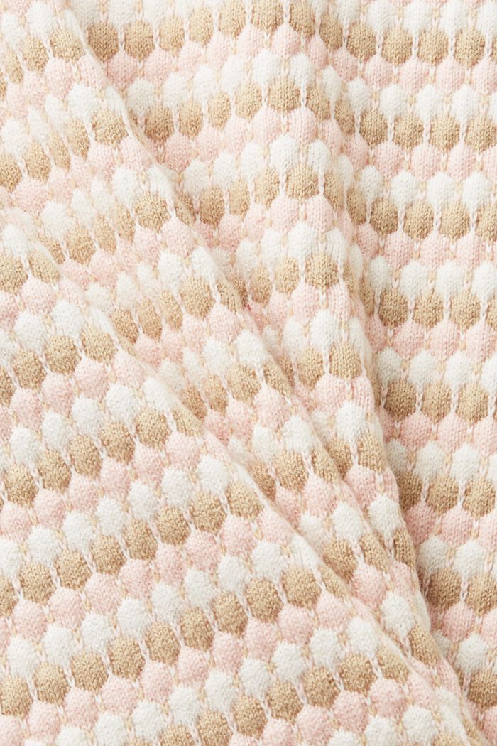 Meerkleurige trui, katoenmix, SAND, detail image number 4