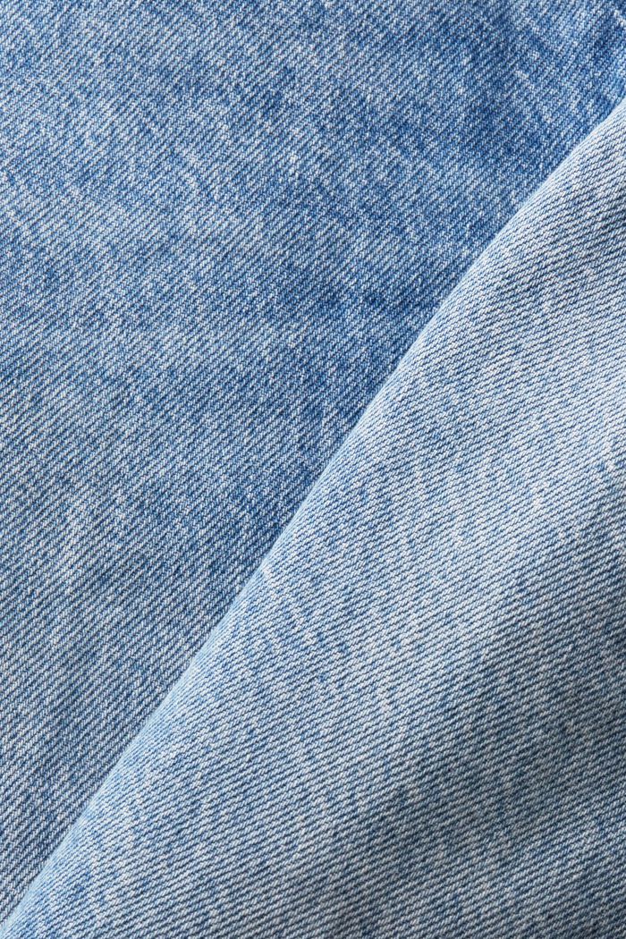 Jeans met middelhoge taille en rechte pijpen, BLUE LIGHT WASHED, detail image number 6