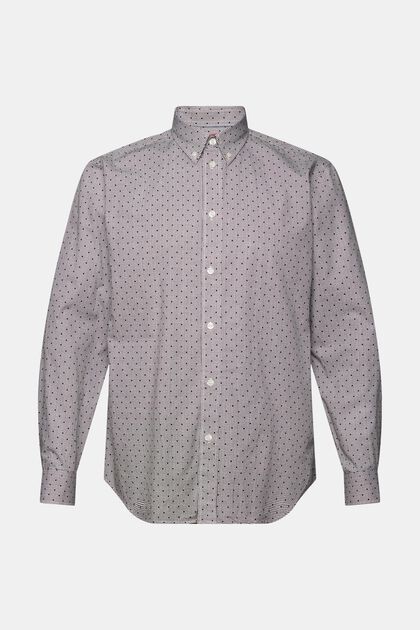 Buttondown-overhemd met motief, 100% katoen