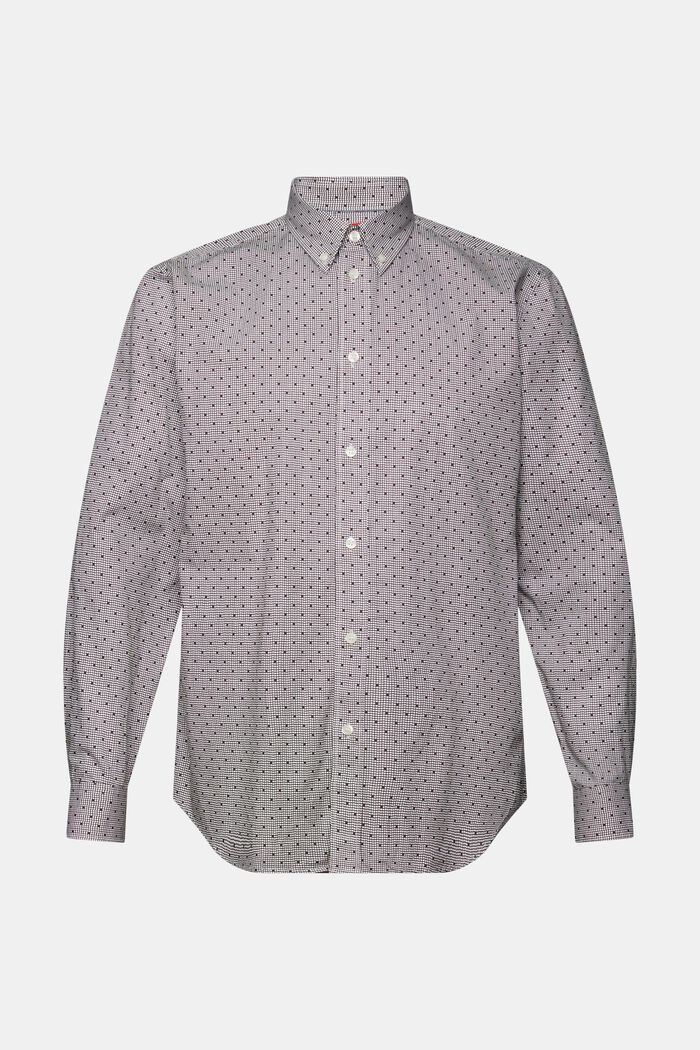 Buttondown-overhemd met motief, 100% katoen, DARK BROWN, detail image number 5
