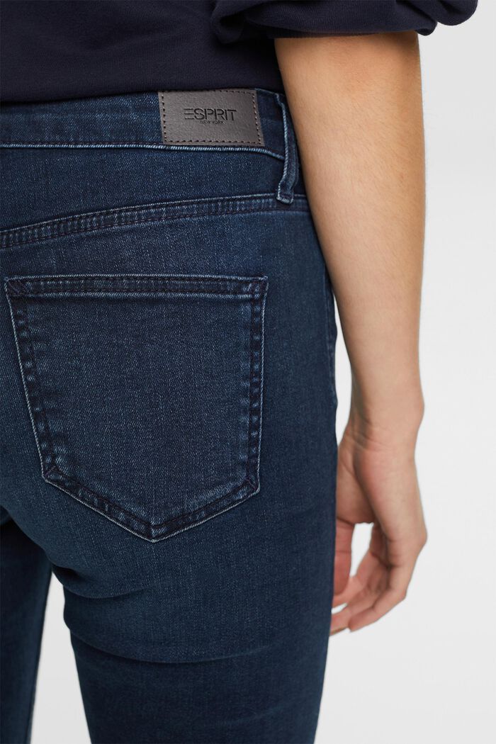 Slim fit-jeans met middelhoge taille, BLUE BLACK, detail image number 4