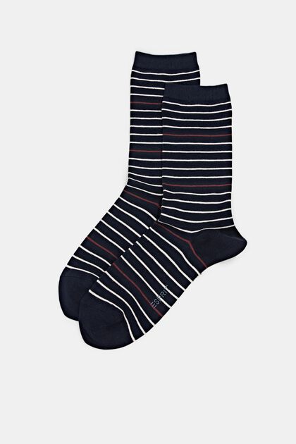 Set van 2 paar gestreepte sokken