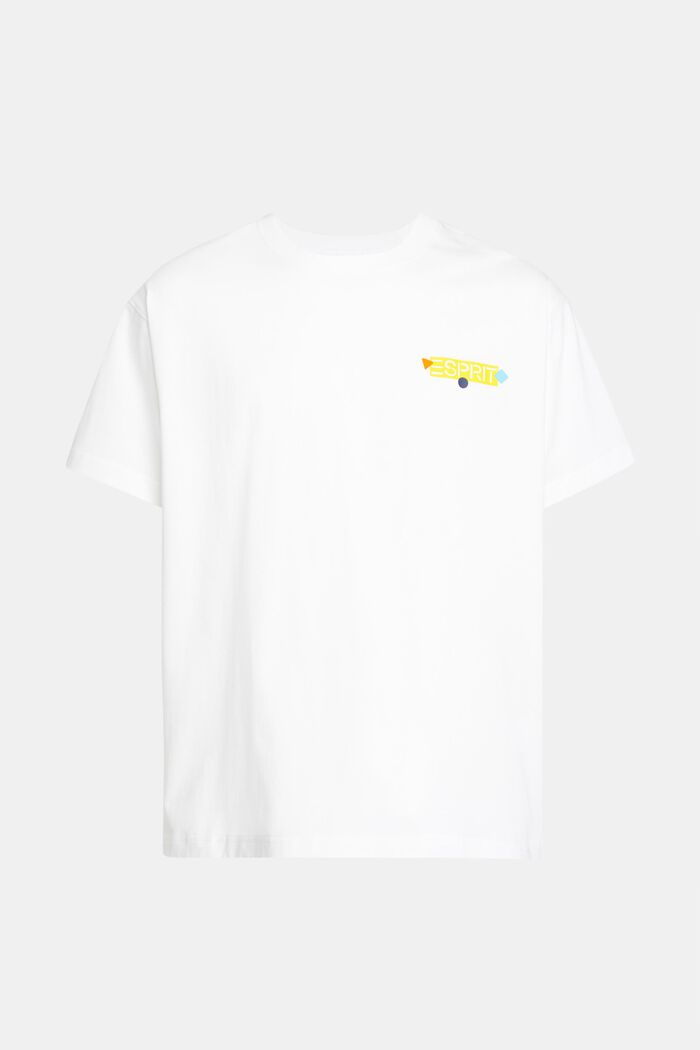 T-shirt met grafisch logo Yagi Archive, WHITE, overview