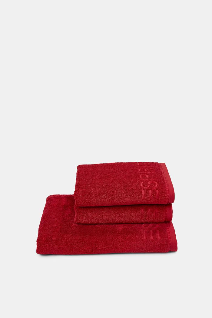 Met TENCEL™: set van drie badstof handdoeken, RUBIN, detail image number 2
