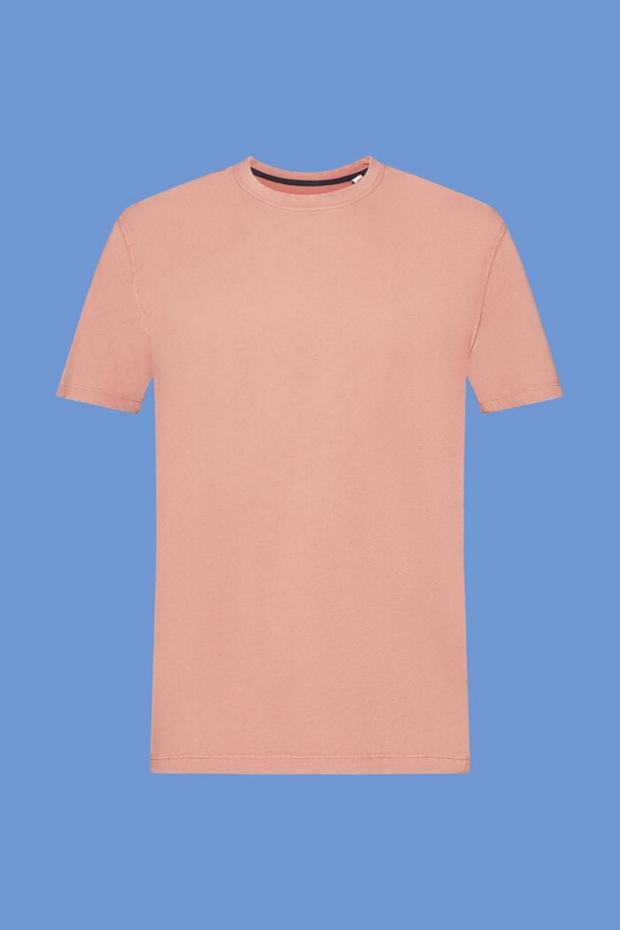 Garment-dyed jersey T-shirt, 100% katoen, DARK OLD PINK, detail image number 6