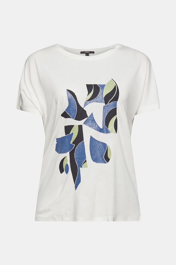 T-shirt van 100% LENZING™ ECOVERO™, OFF WHITE, overview