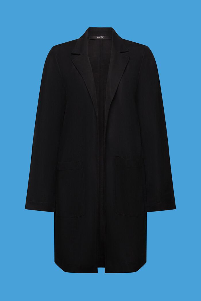 Lange jersey blazer, LENZING™ ECOVERO™, BLACK, detail image number 5