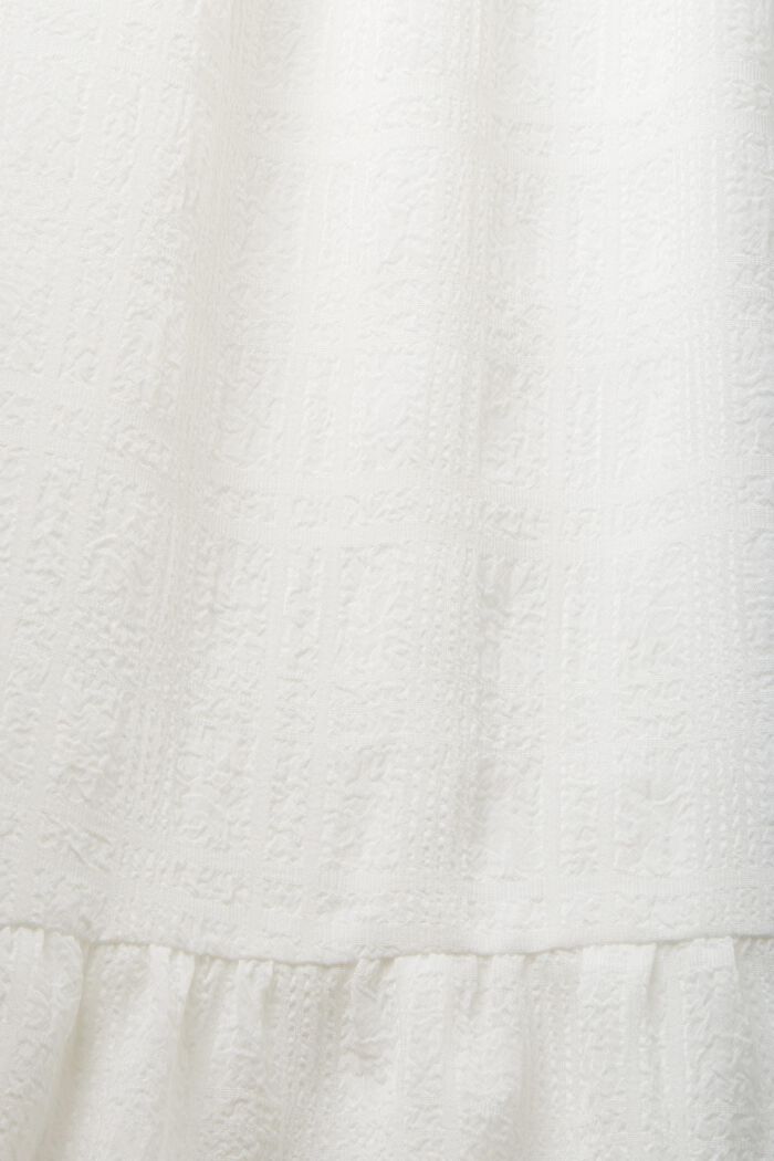 Lichte midi-jurk met ballonmouwen, OFF WHITE, detail image number 4
