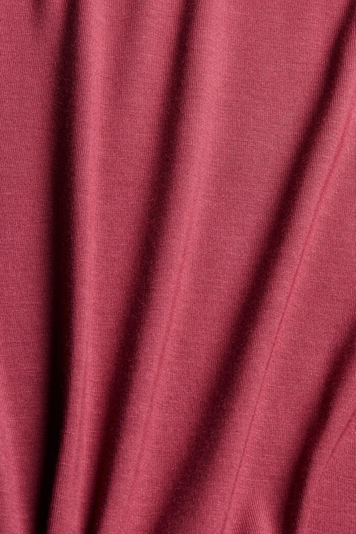 Korte jersey pyjama van LENZING™ ECOVERO™, DARK RED, detail image number 4