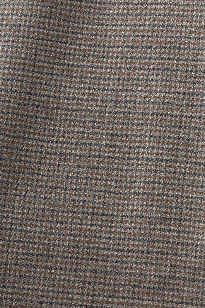 Wollen blazer met pied-de-poule, BROWN GREY, detail image number 5