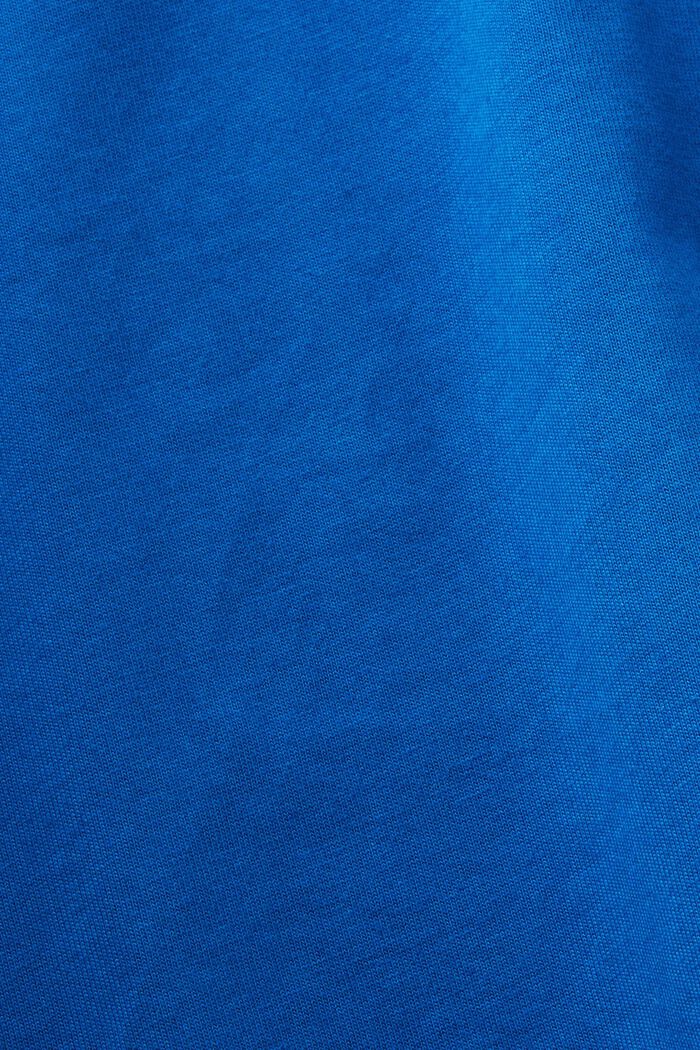 Katoenen T-shirt met ronde hals en logo, BRIGHT BLUE, detail image number 5