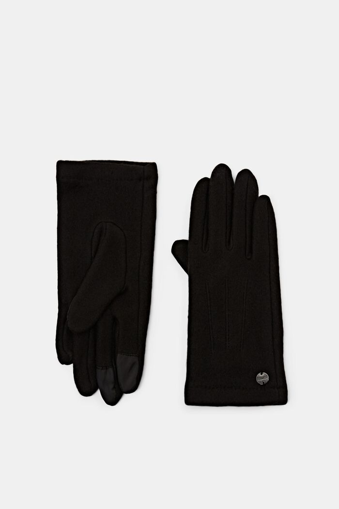 Fleece handschoenen, BLACK, overview