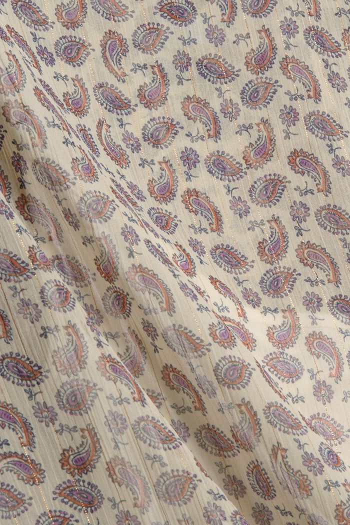Chiffon blouse met paisleyprint en top, OFF WHITE, detail image number 4