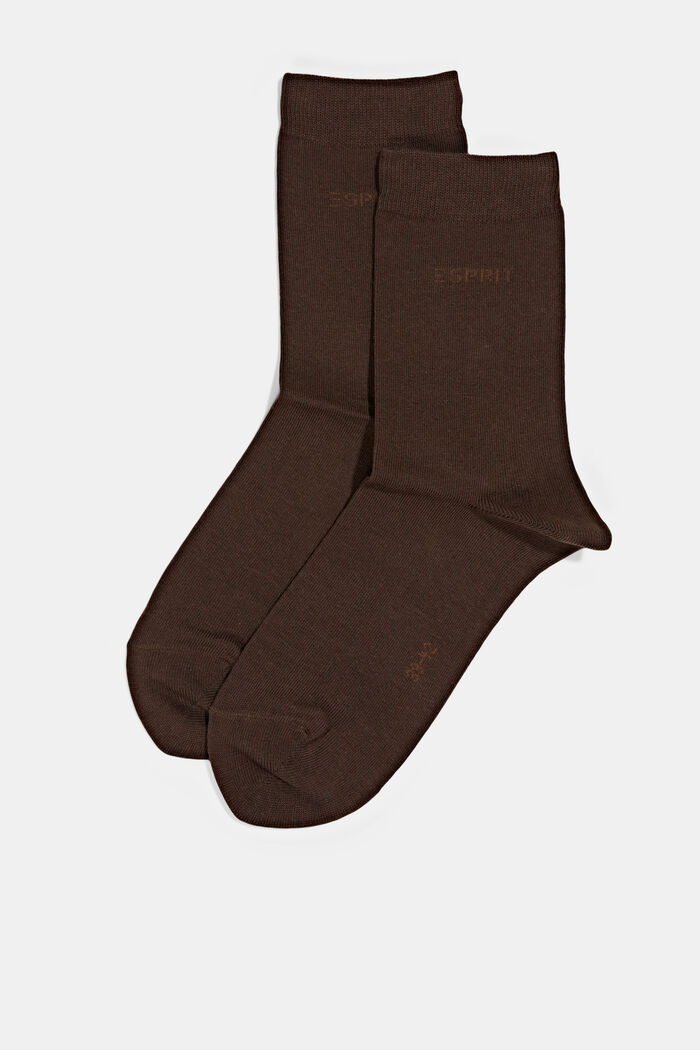 Set van 2 paar sokken in een gemêleerde look, DARK BROWN, detail image number 2