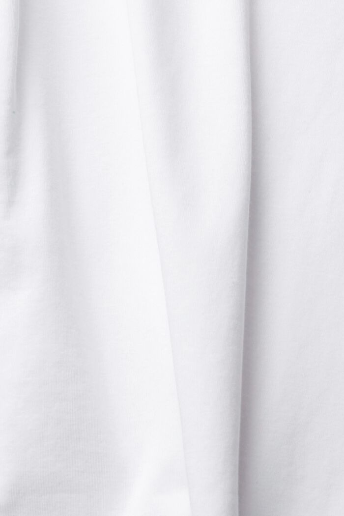 T-shirt van biologisch katoen met vaste omslag, WHITE, detail image number 6