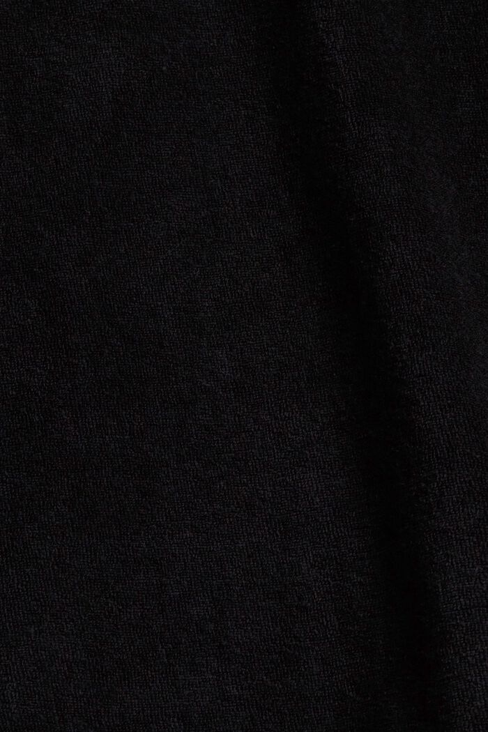 Frotté overhemd in polostijl van 100% katoen, BLACK, detail image number 5