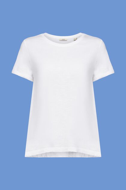 Basic T-shirt met ronde hals, 100% katoen