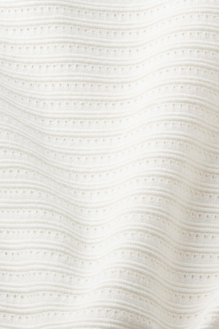 Gestreepte trui van een mix van breisels, OFF WHITE, detail image number 4