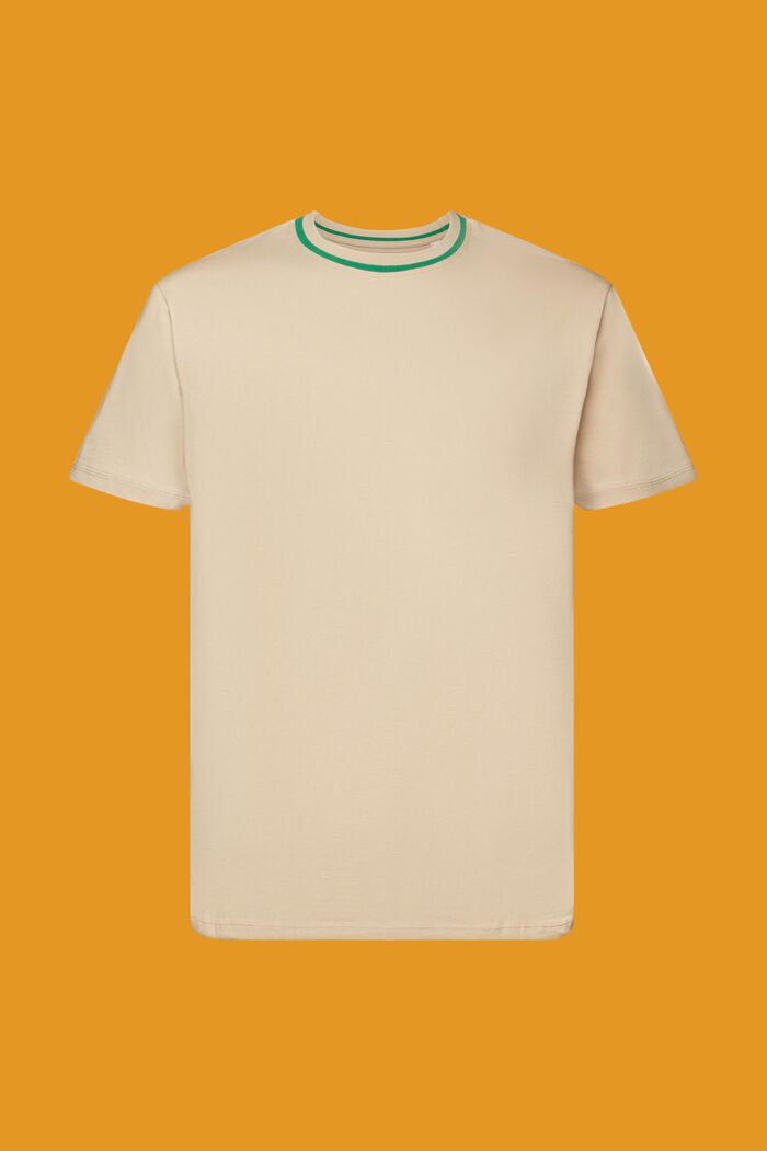 Jersey T-shirt, 100% katoen, SAND, detail image number 6