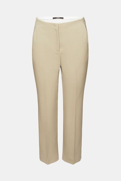 Cropped business pantalon, DUSTY GREEN, overview