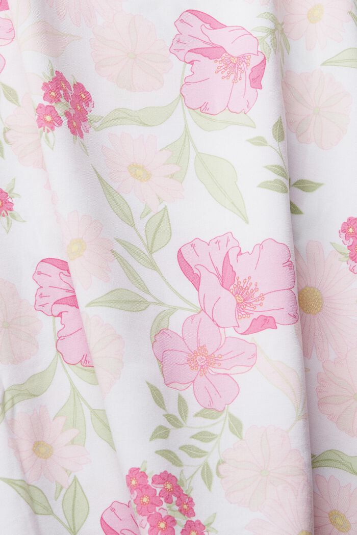 Pyjama met bloemenmotief, LENZING™ ECOVERO™, WHITE, detail image number 4