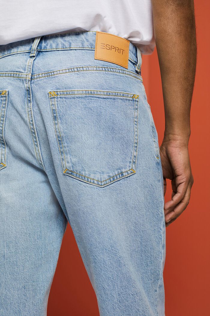 Relaxte jeans met een slim fit, BLUE LIGHT WASHED, detail image number 5