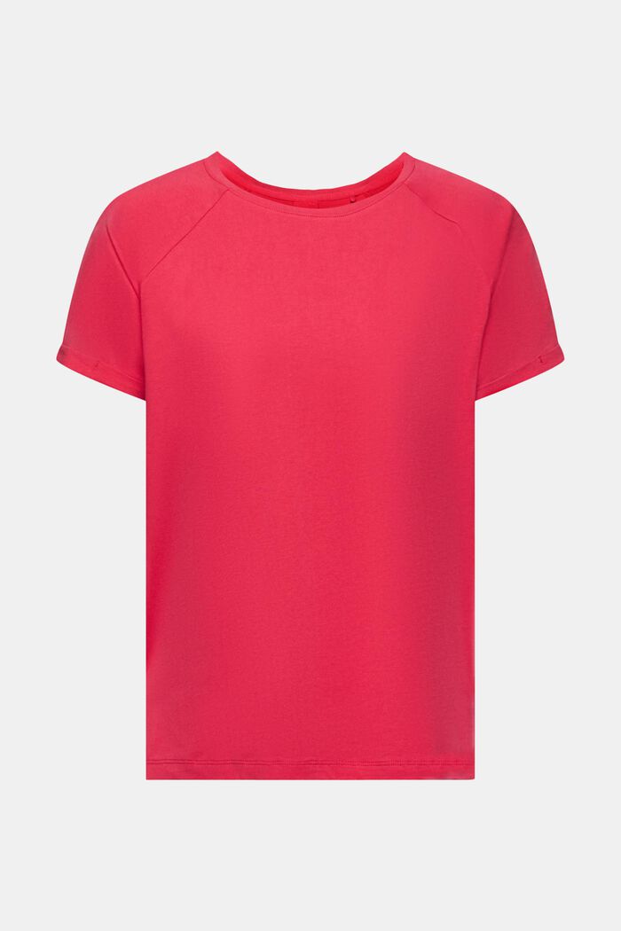 T-shirt met vaste omslag, CHERRY RED, overview