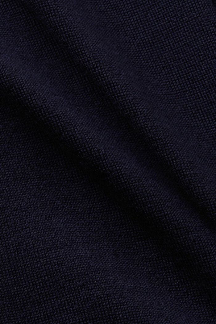 Wollen sweater met een ronde hals, NAVY, detail image number 6
