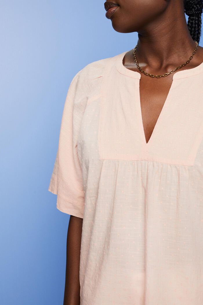Katoenen blouse met borduursel, PASTEL PINK, detail image number 2