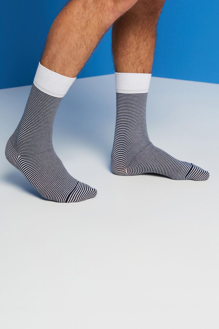 Set van 2 paar gestreepte sokken, organic cotton, SORTIMENT, detail image number 1
