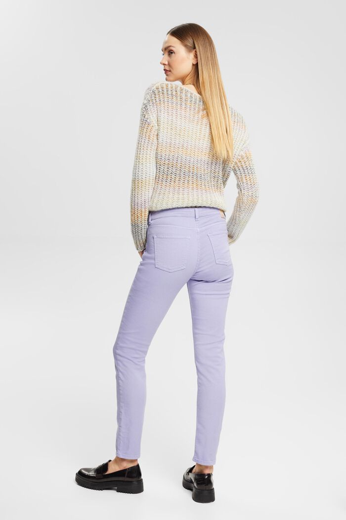 Slim fit-jeans met middelhoge taille, LAVENDER, detail image number 3