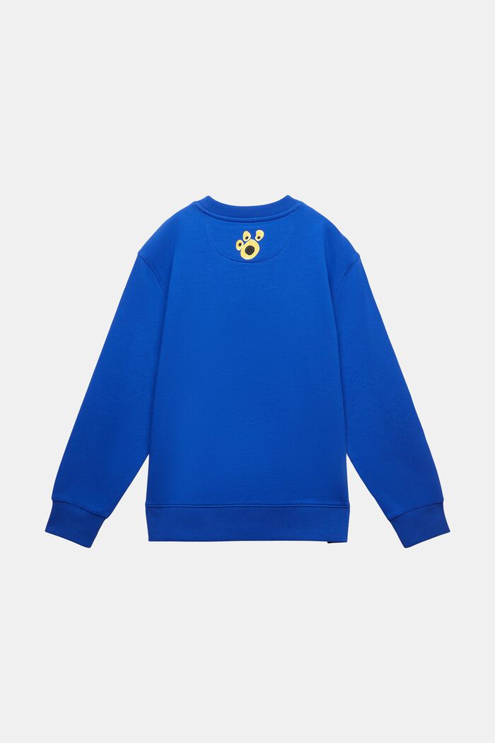 Sweatshirt met logo van katoen, BRIGHT BLUE, detail image number 2