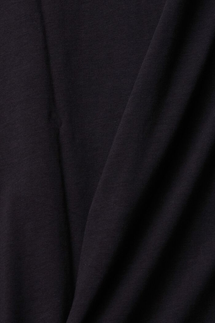 T-shirt met print, 100% katoen, BLACK, detail image number 4